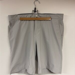 adidas Men's Light Gray Flat Front Shorts